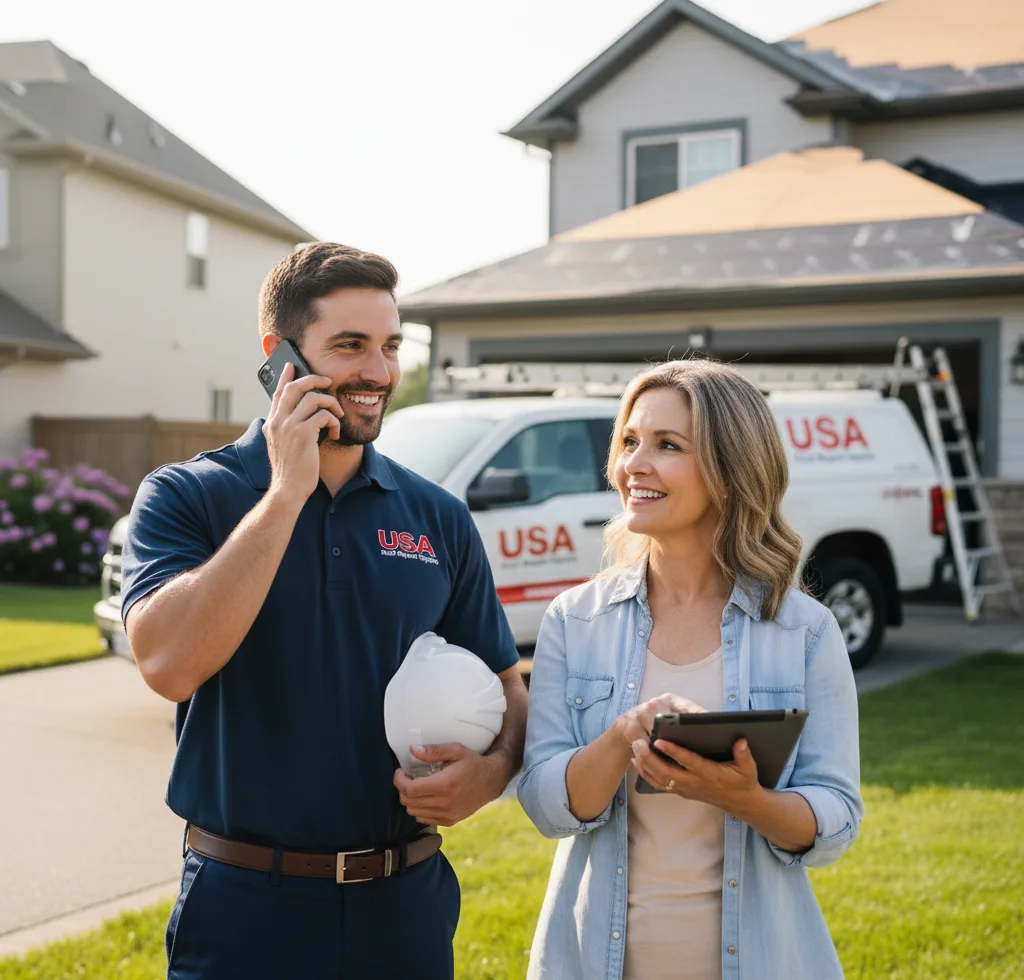 USA Roof Repair Experts customer support in Connell